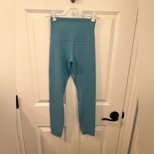 Lululemon high rise pant 25” tidal teal size 2